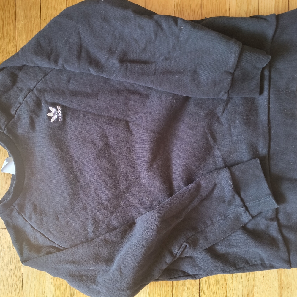 Adidas Men's Black Crewneck Sweater